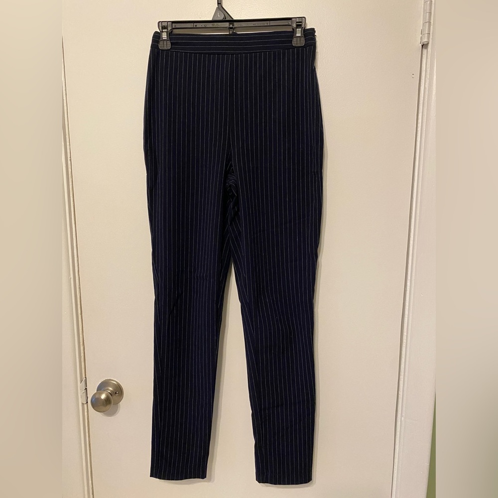 Women’s Navy/white stripe Forever 21 dress pants